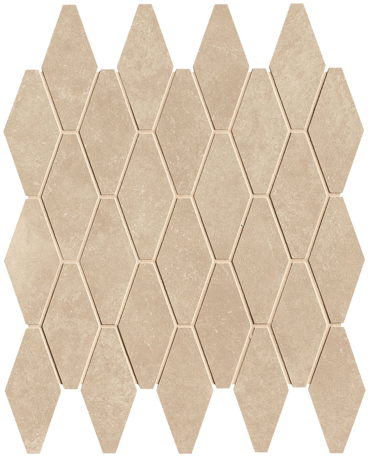 Nobu Beige rombi mosaico 5x11,5 rond op net van 31x35,5 - WDtegels
