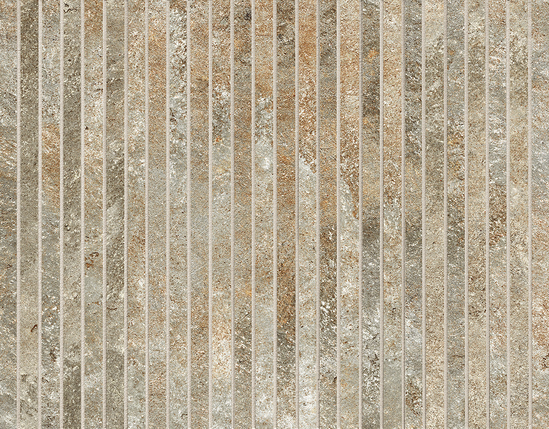 Nobu Slate tratti mosaico 1x24 rond op net van 24x30,5 - WDtegels