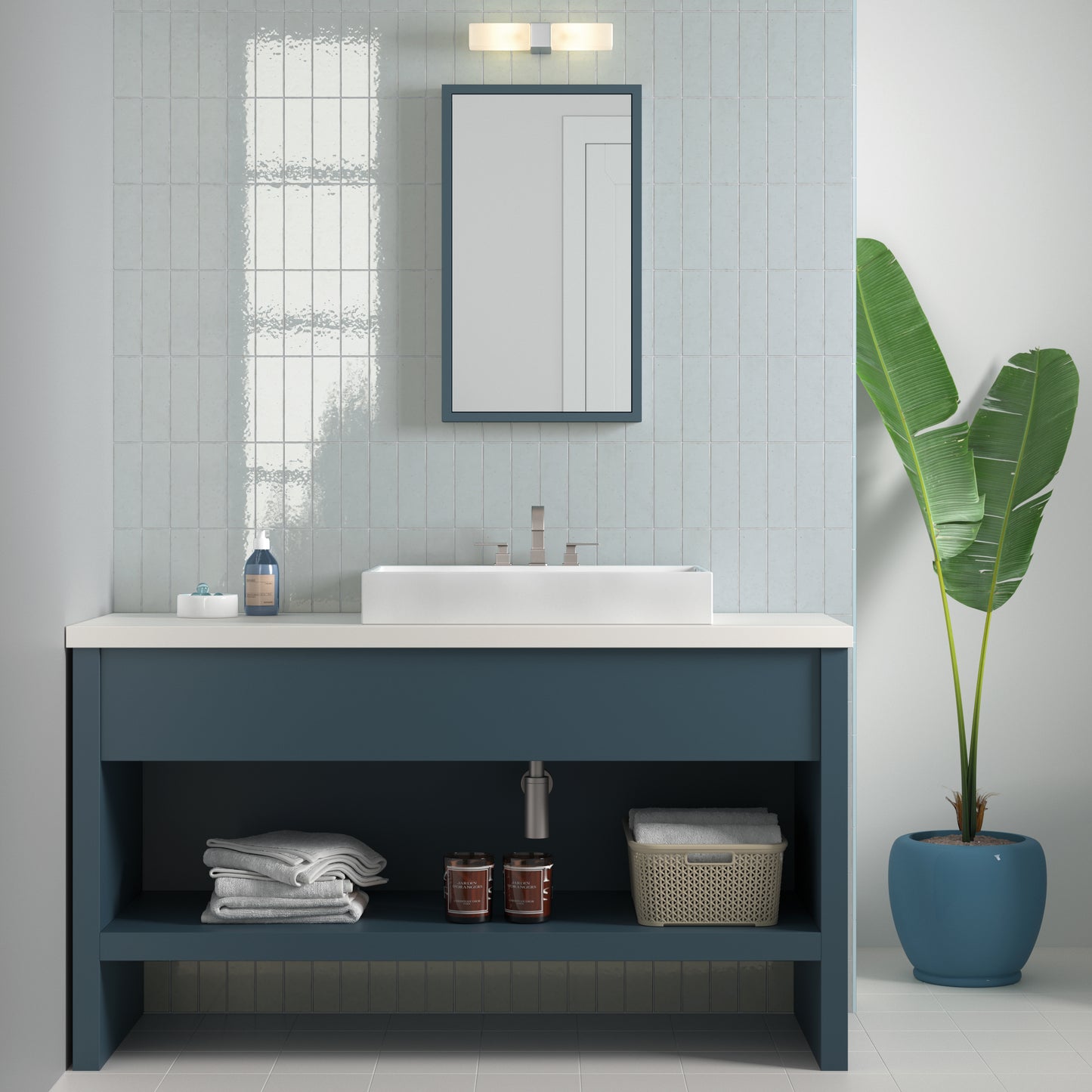 Wandtegel Kalma Powder Blue 6x18,6 glans - WDtegels