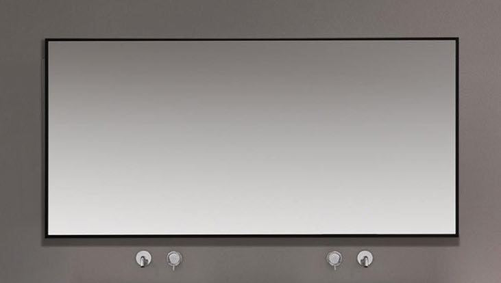 Reno omlijsting aluminium zwart spiegel 100x60 - WDtegels