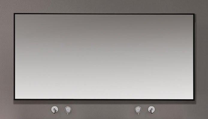 Reno omlijsting aluminium zwarte spiegel 120x60