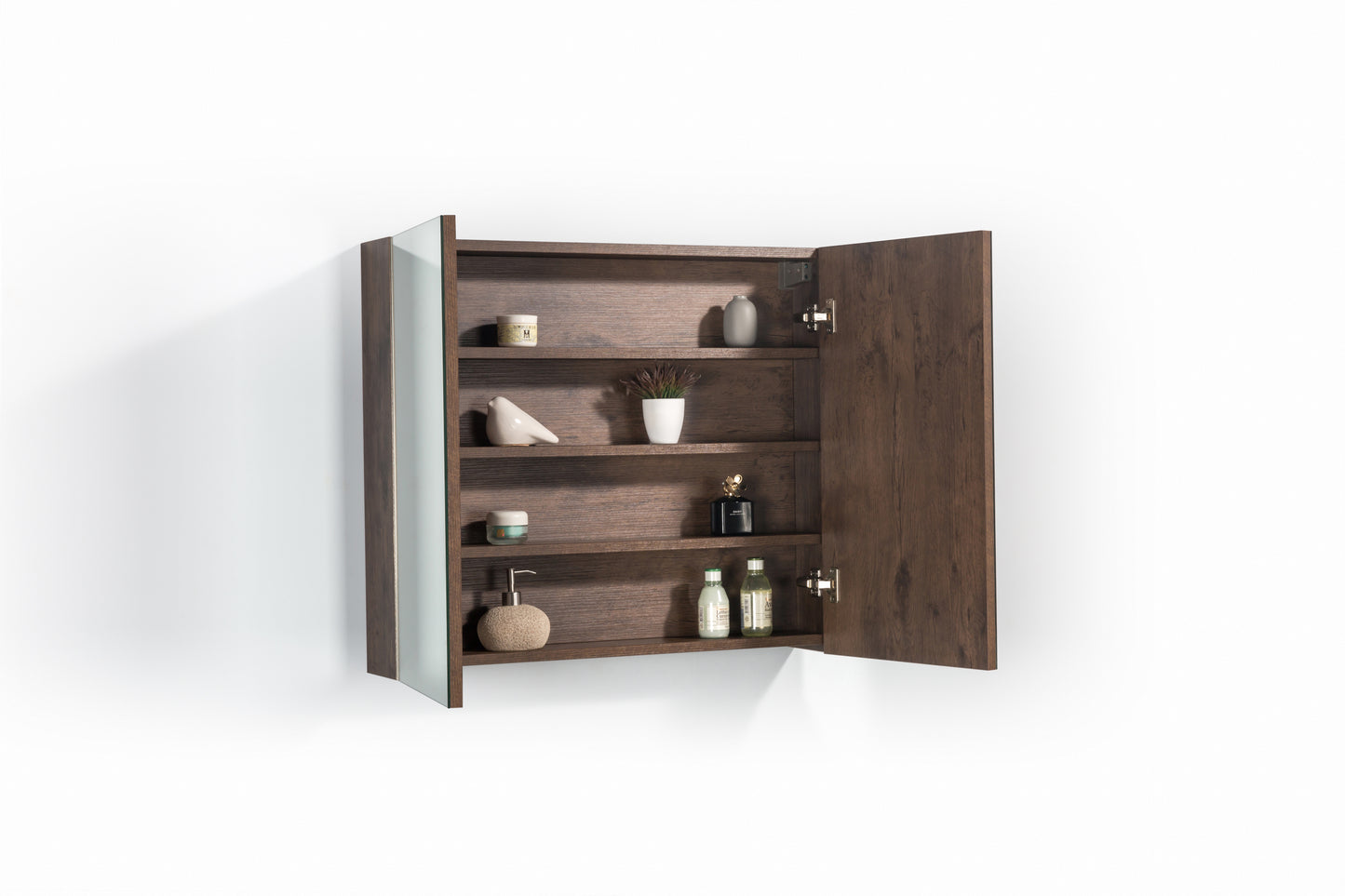 Spiegelkast Tieme mat donker eiken 80x70x16cm - WDtegels