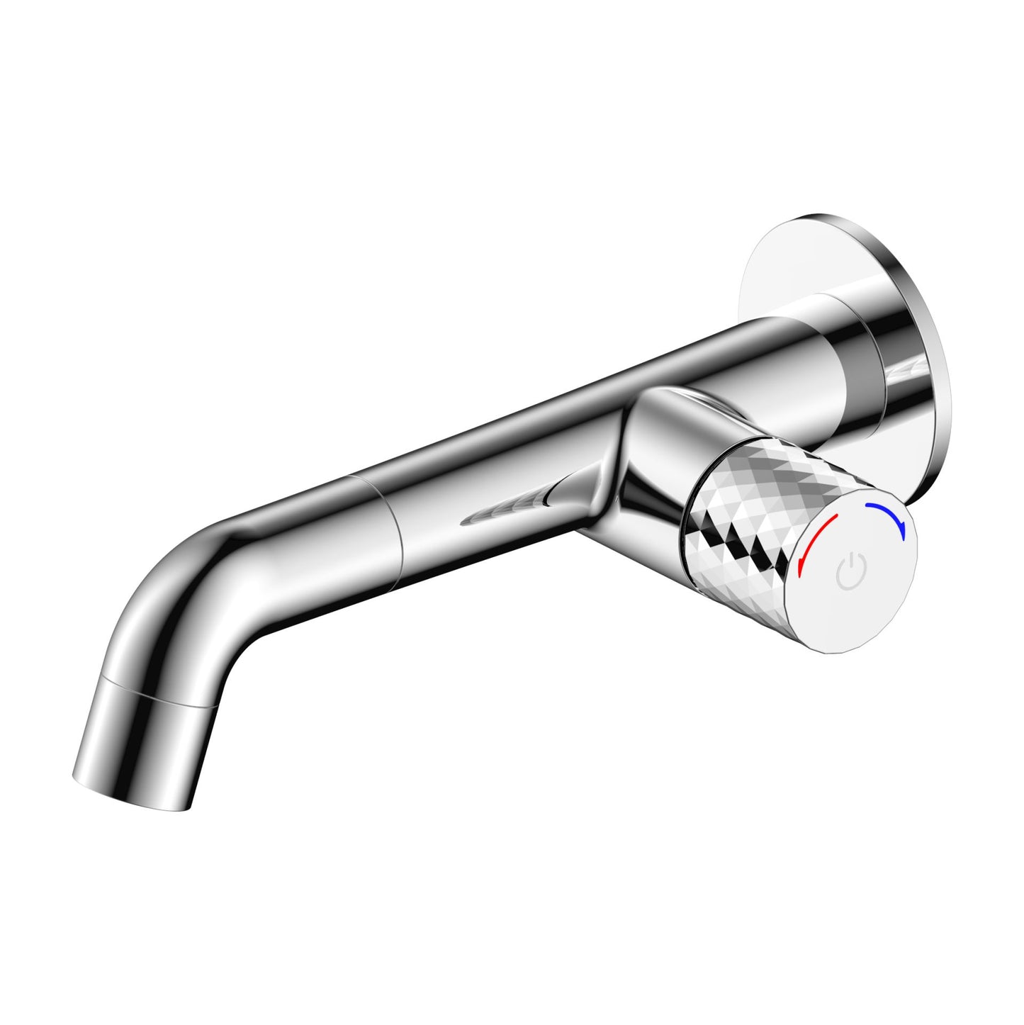 Aloni Flow Wastafelmengkraan | Drukknop | Inbouw | Chroom - WDtegels