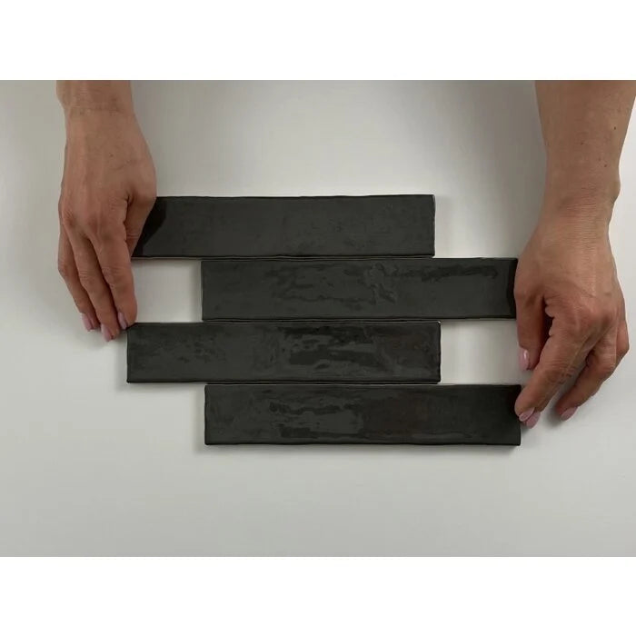 Kalon Anthracite wandtegel 5x25 glans