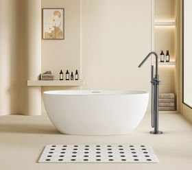 Stria Badmengkraan Vrijstaand + Handdouche + Doucheslang | Thermostatisch | Gunmetal PVD - WDtegels