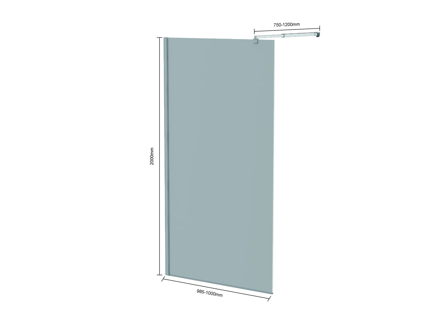 Douchewand Aris - 100x200cm - WDtegels