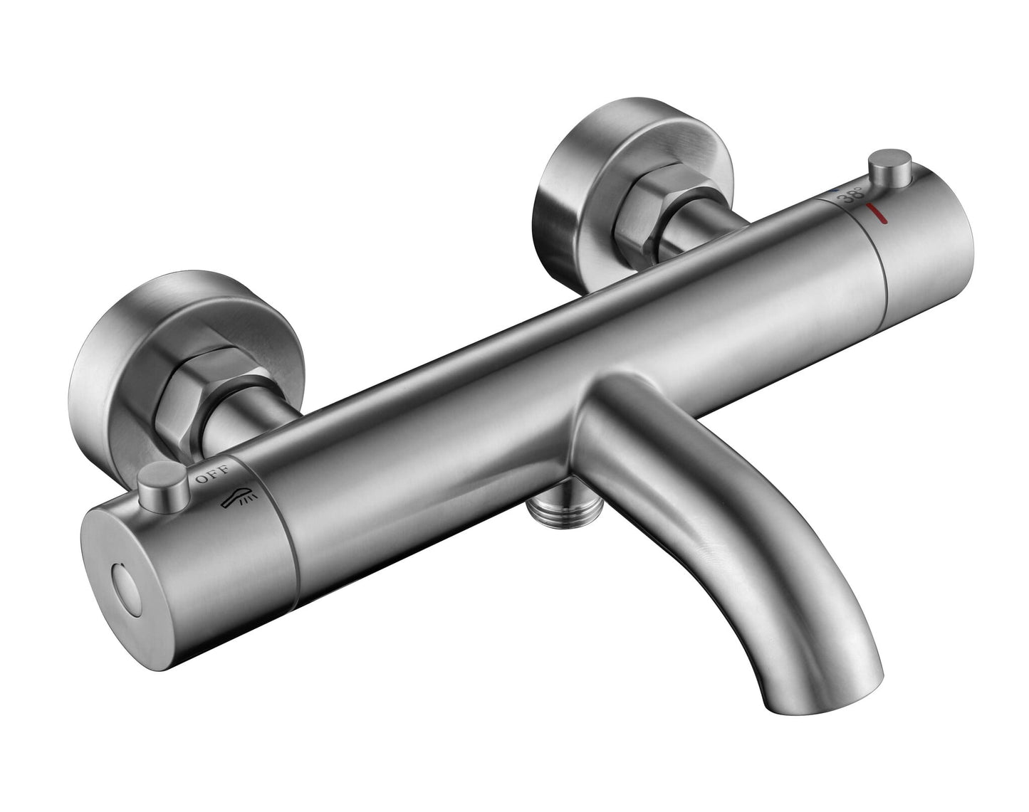 Stainless steel round bath tap