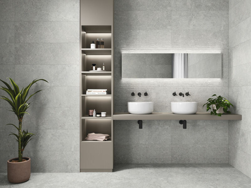 Wandtegel Stoneland Pearl 30x90 rett