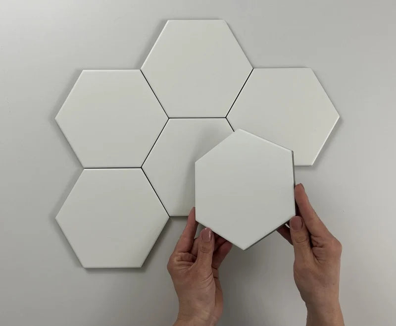 Hexagon Timeless White mat 15x17