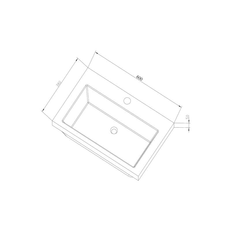 Badmeubel Compact Stone 60 Hoogglans Antraciet