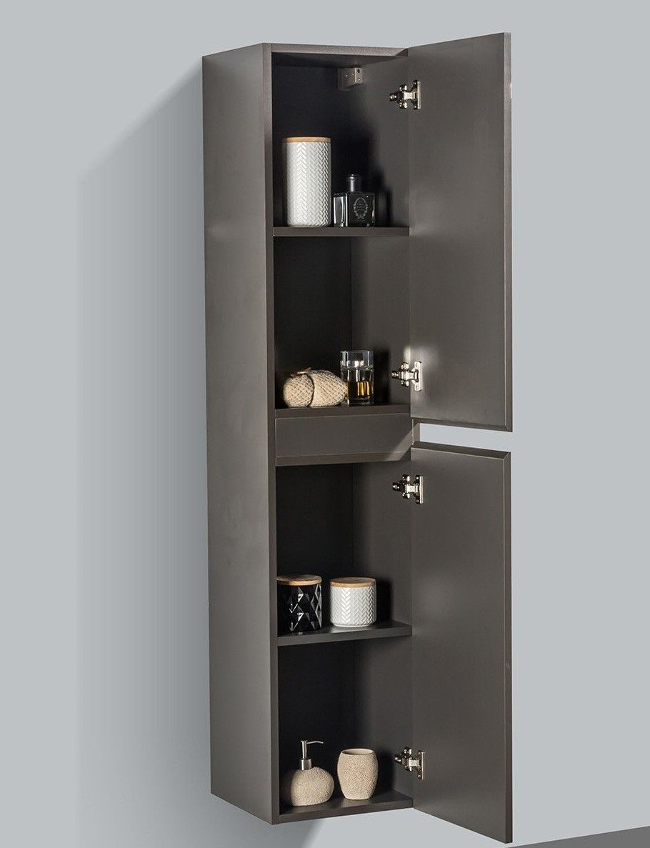 Kolomkast Tieme mat grijs 160x35x35cm