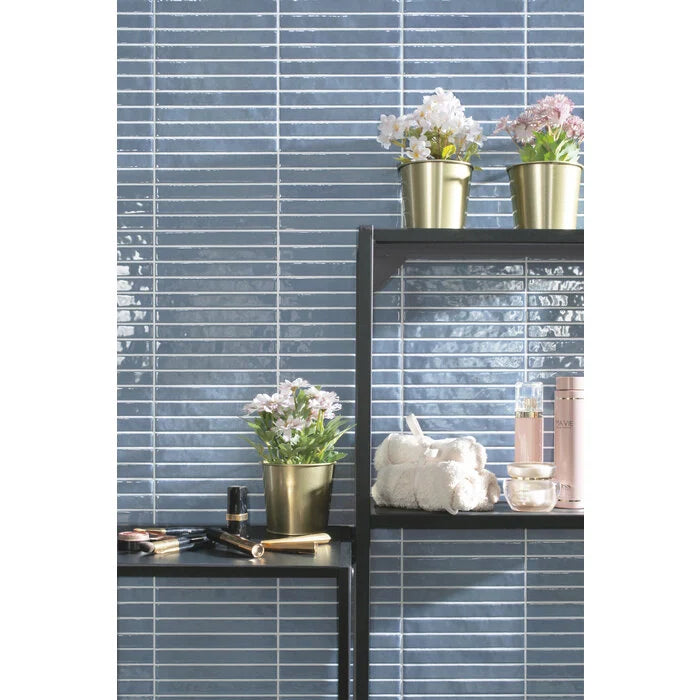 Pencil Kromo Teal mozaiektegel 35x35cm