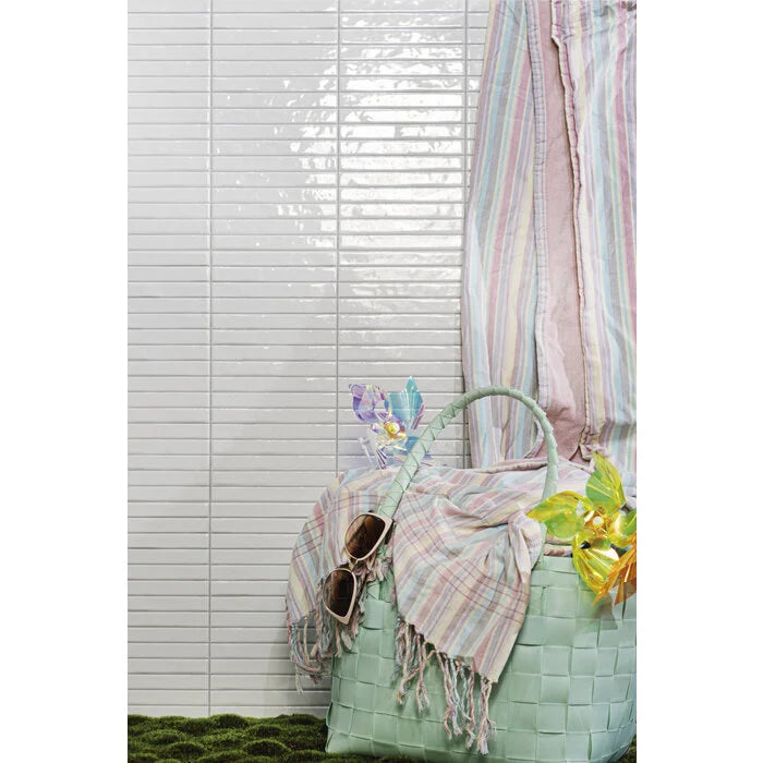 Pencil Kromo White mozaiektegel 35x35cm