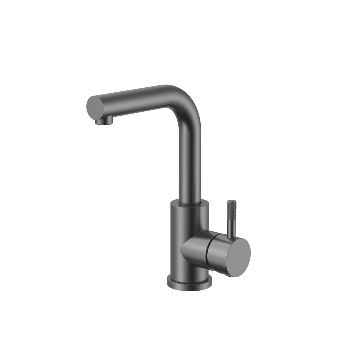 Stria Wastafel Keukenmengkraan | Rechte Uitloop | Draaibare Hendel | Gunmetal PVD - WDtegels