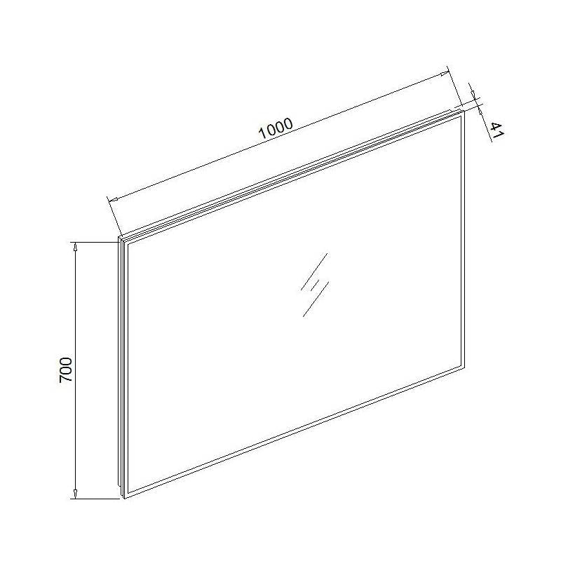Aluminium spiegel LED Infinity 100x70 - WDtegels