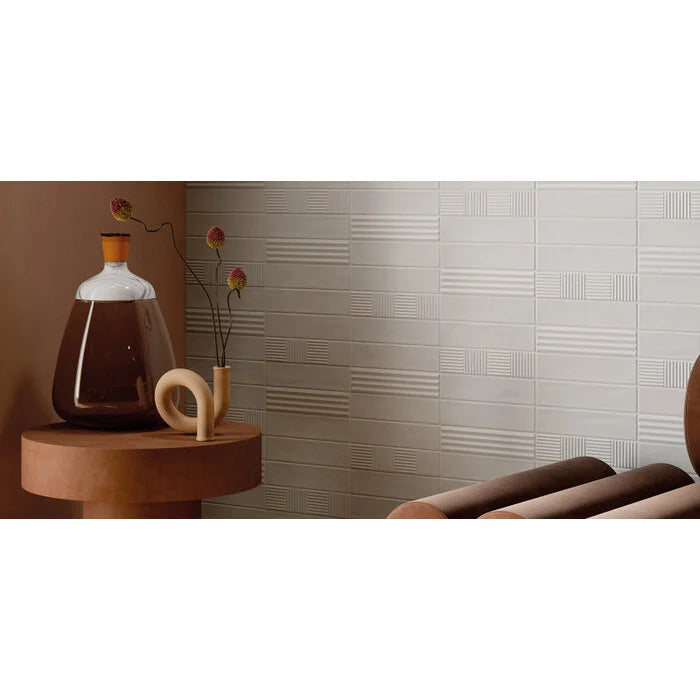 Volume White Bamboo mat 6x25