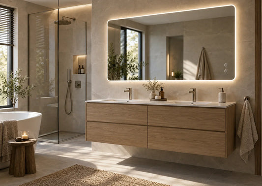 Welke badkamerspiegel kiest u: met verlichting, verwarming of Bluetooth?