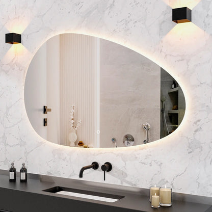 Badkamerspiegel - 150x93cm - Asymmetrisch - Frameloos