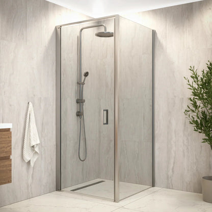 Douchecabine Vela - 90x200cm - Chroom - WDtegels