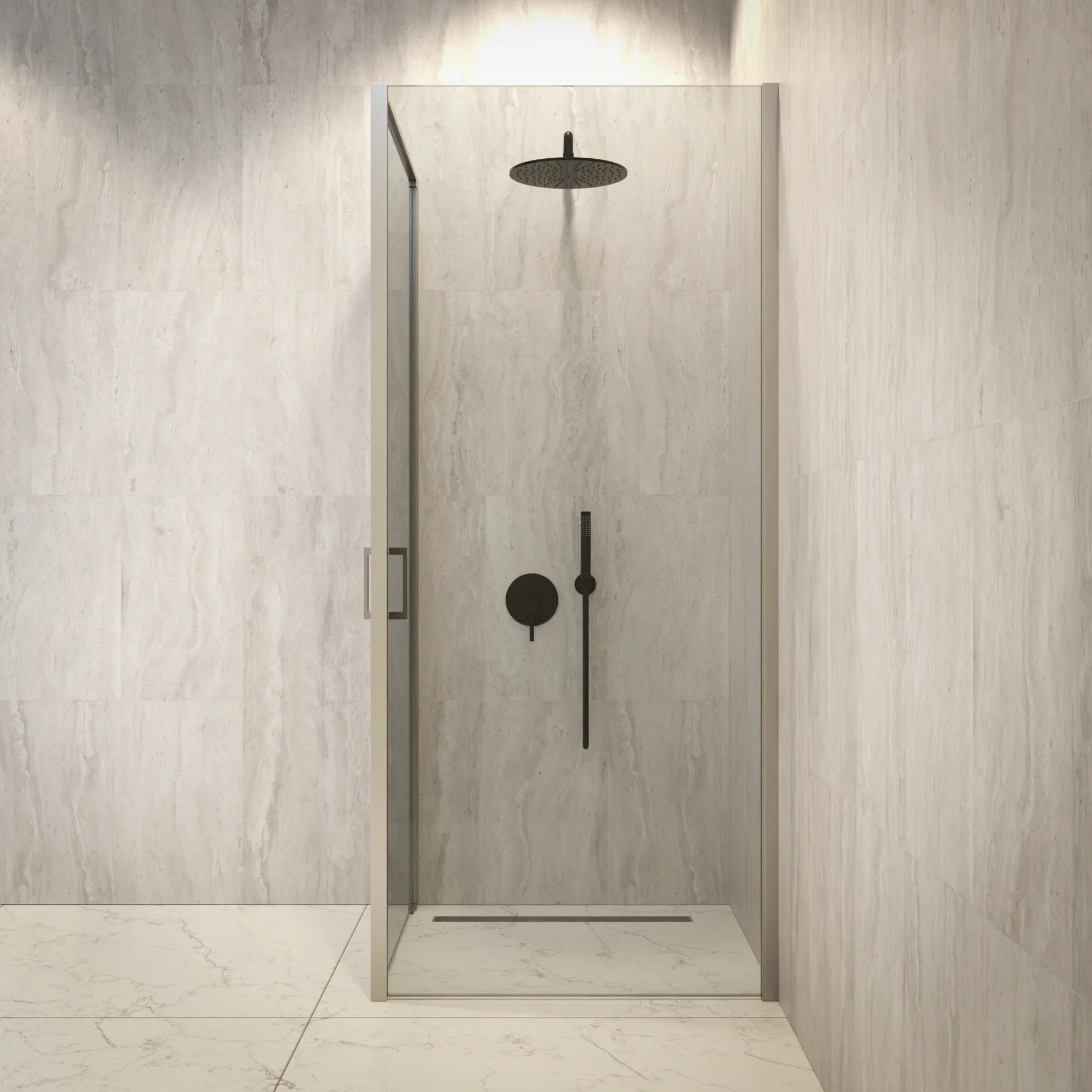 Douchecabine Vela - 90x200cm - Chroom - WDtegels