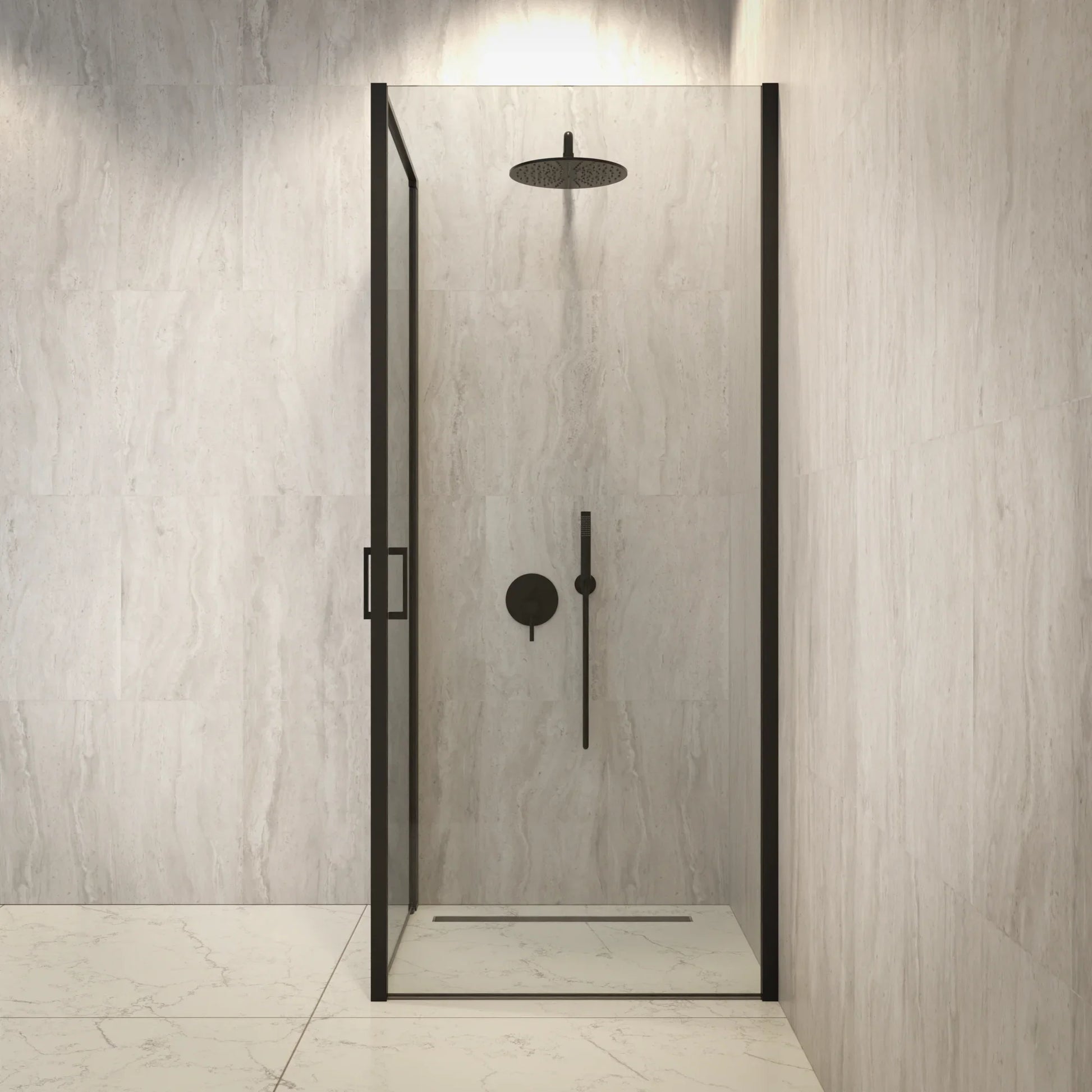 Douchecabine Vela - 90x200cm - Zwart - WDtegels