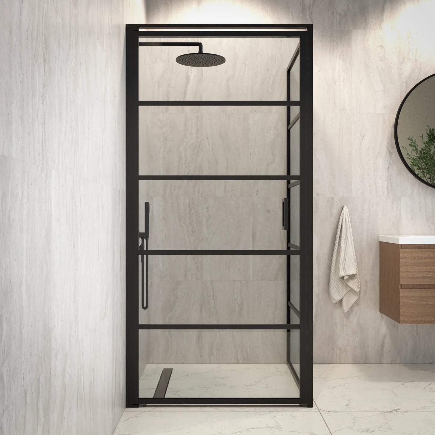 Douchecabine Oris - 90x200cm - Zwart - WDtegels