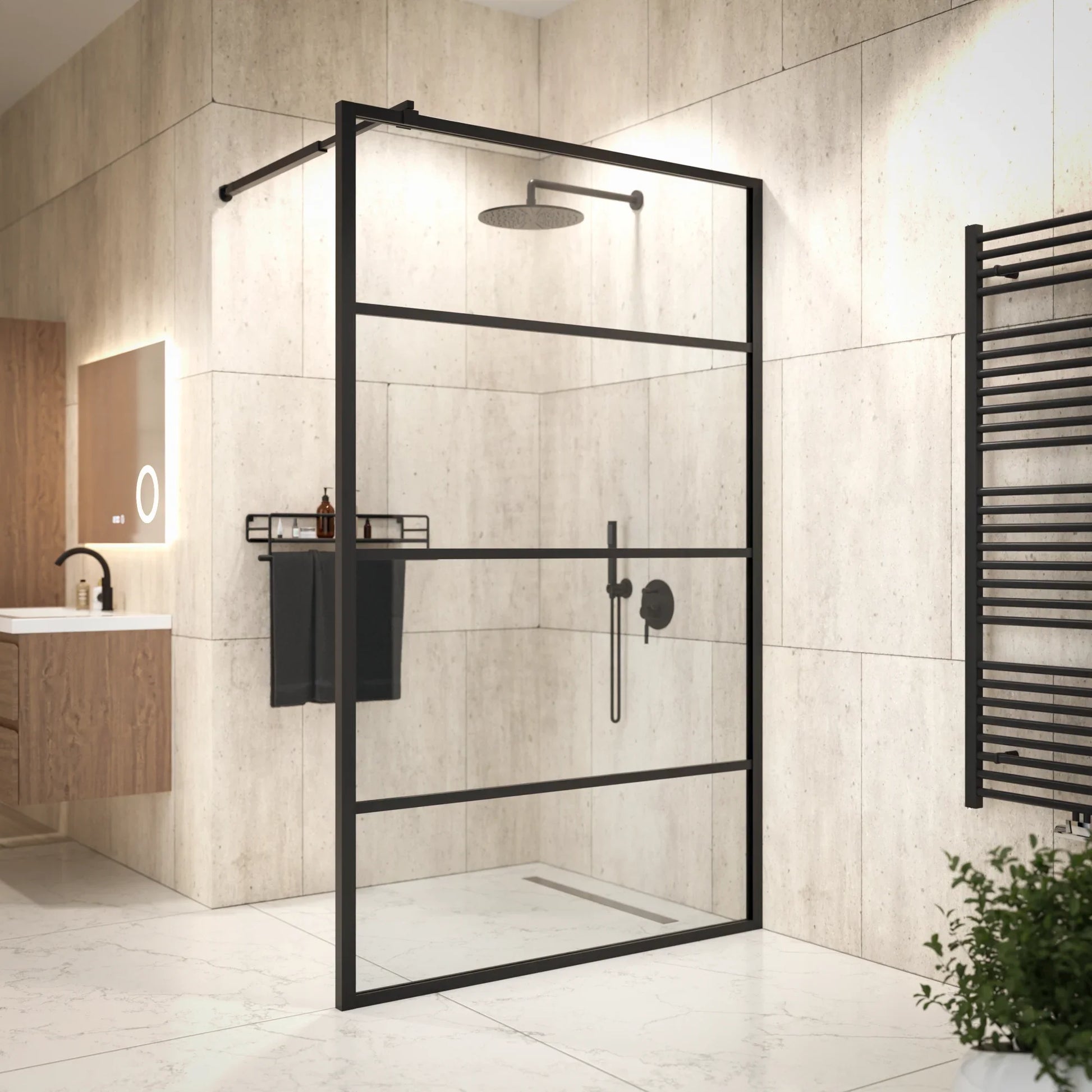 Douchewand Luna - 120x200cm - WDtegels