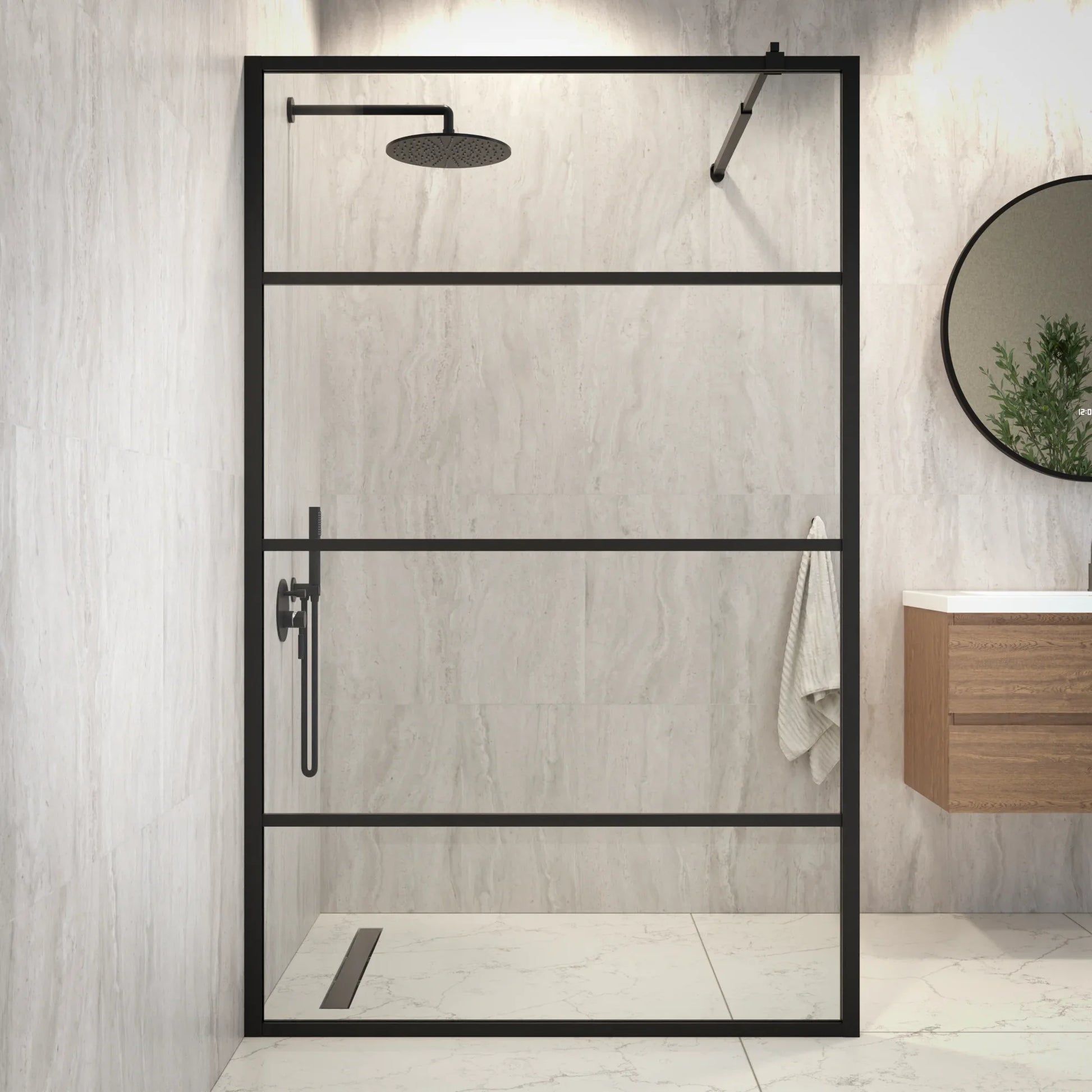 Douchewand Luna - 120x200cm - WDtegels
