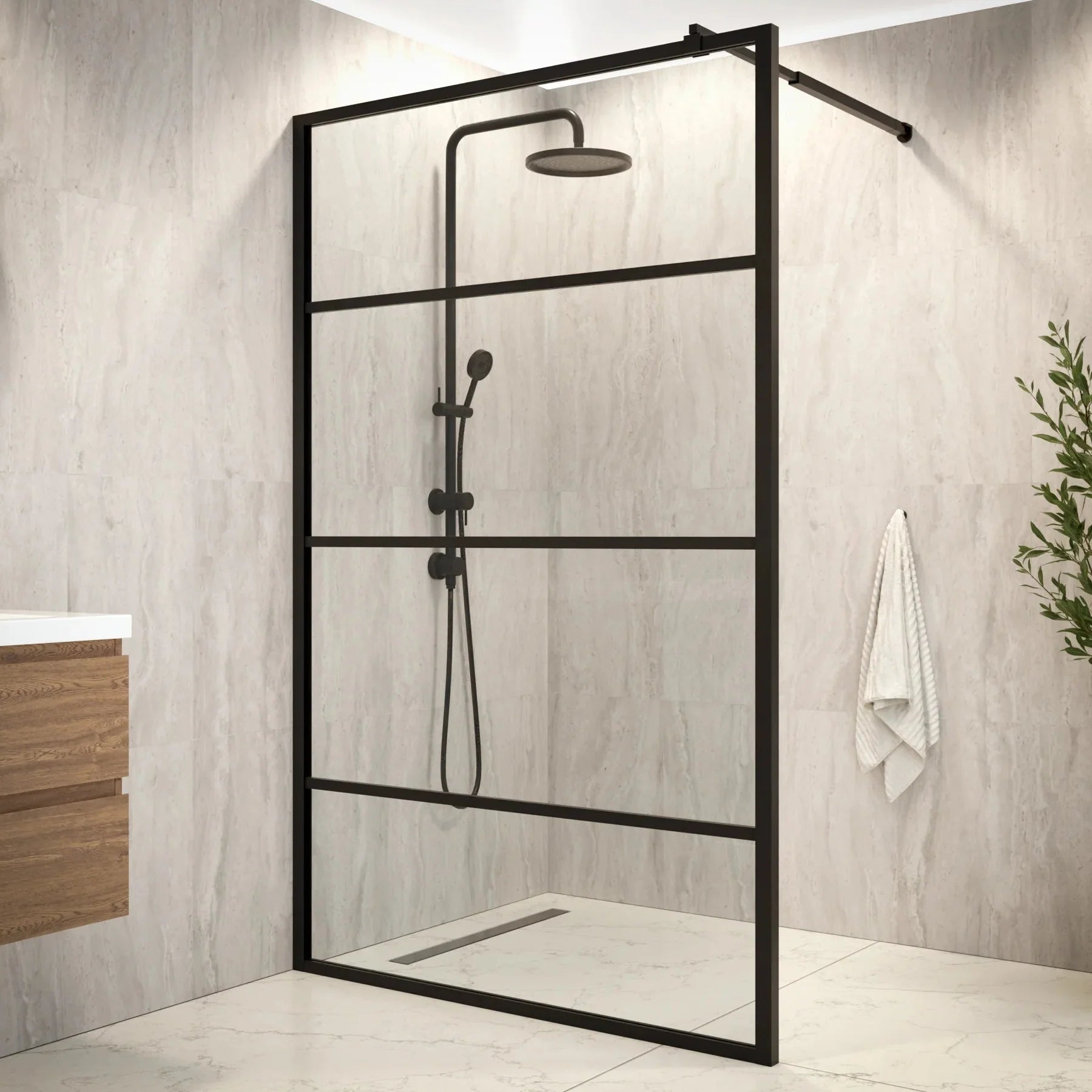 Douchewand Luna - 120x200cm - WDtegels