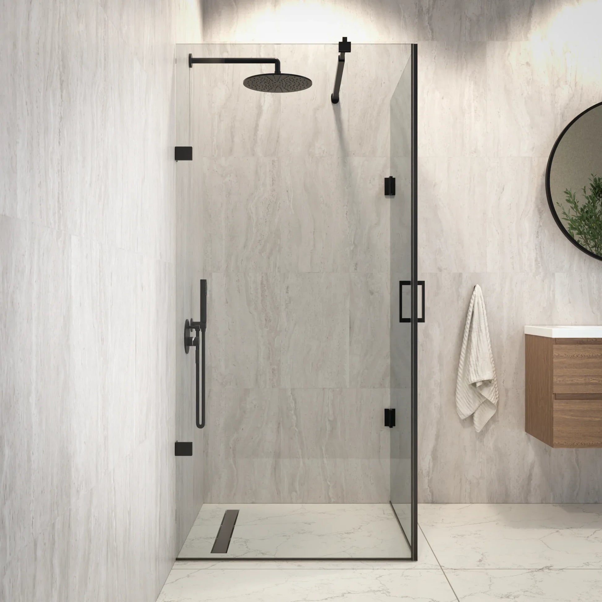 Douchecabine Mira - 90x200cm - Zwart - WDtegels