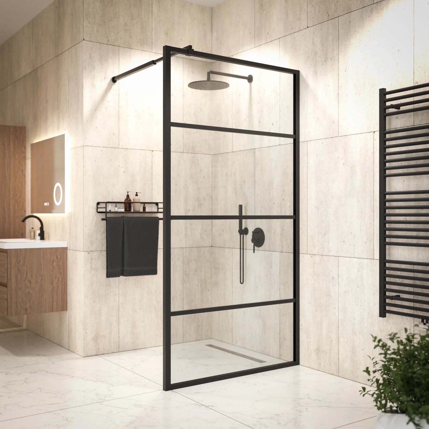 Douchewand Luna - 100x200cm - WDtegels