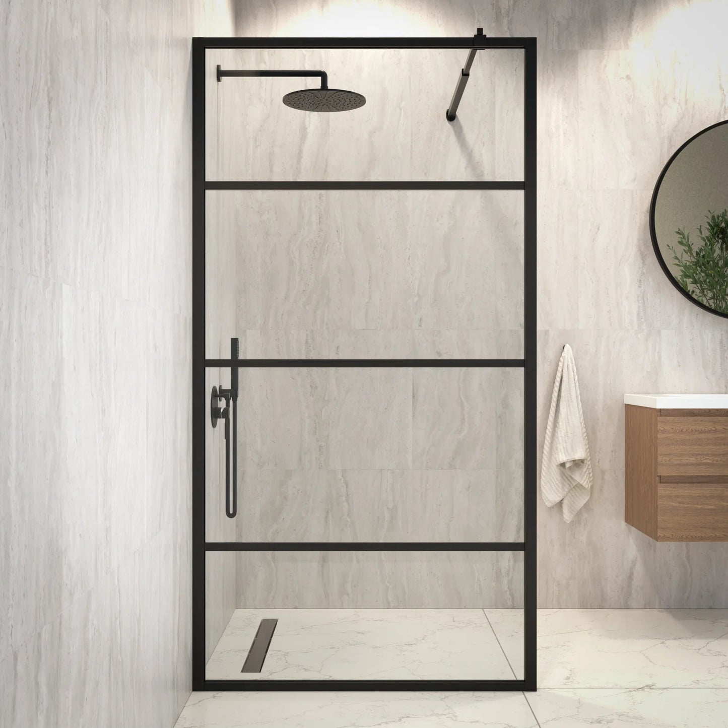 Douchewand Luna - 100x200cm - WDtegels
