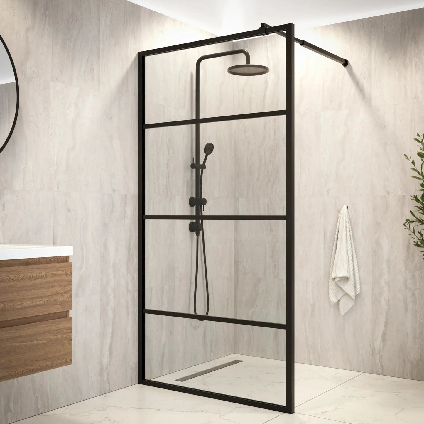Douchewand Luna - 100x200cm - WDtegels