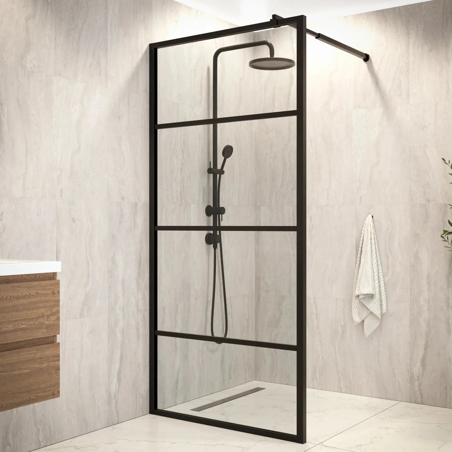 Douchewand Luna - 90x200cm - WDtegels