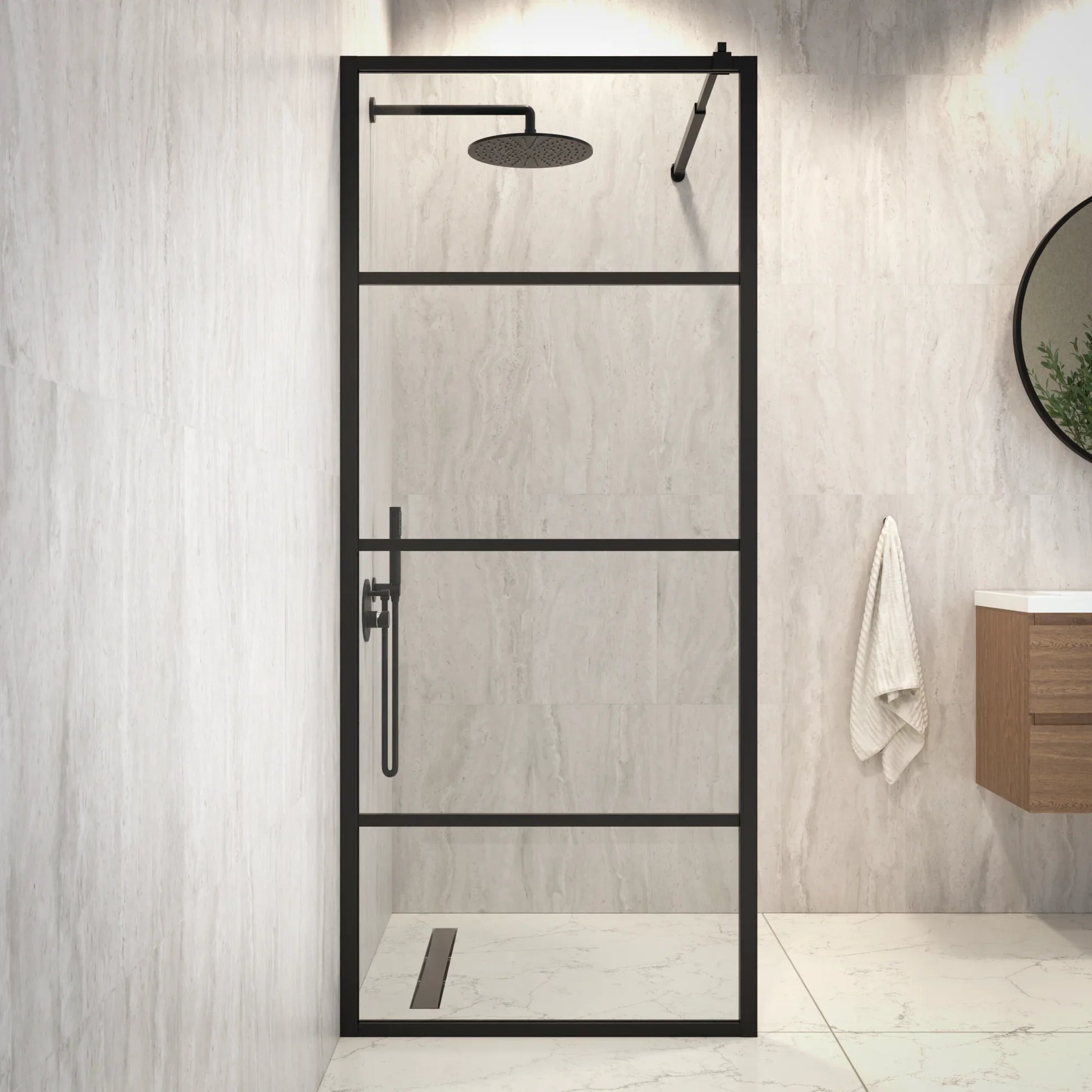 Douchewand Luna - 80x200cm - WDtegels