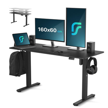 Flowsense Zit Sta Bureau - Verstelbaar Elektrisch Bureau - 160 x 60 cm - WDtegels