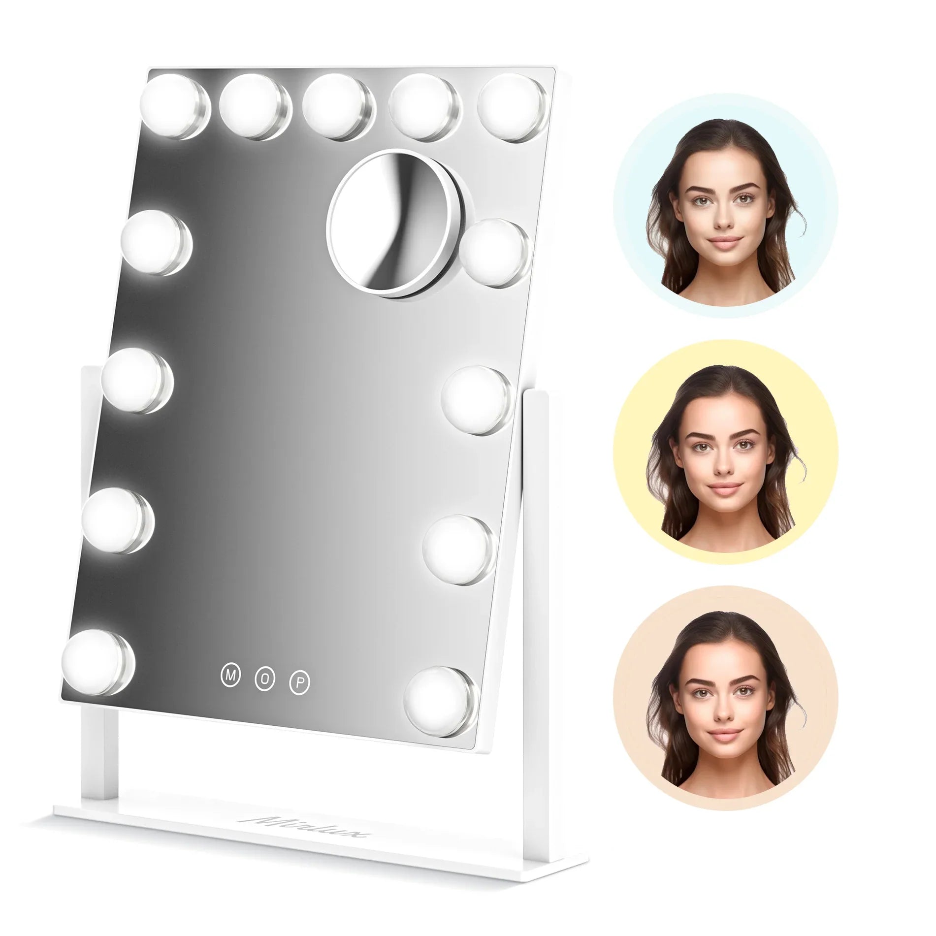 Hollywood Spiegel - 44x30cm - Wit - WDtegels