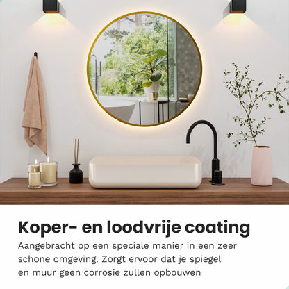 Badkamerspiegel - 80 cm - Goud Frame