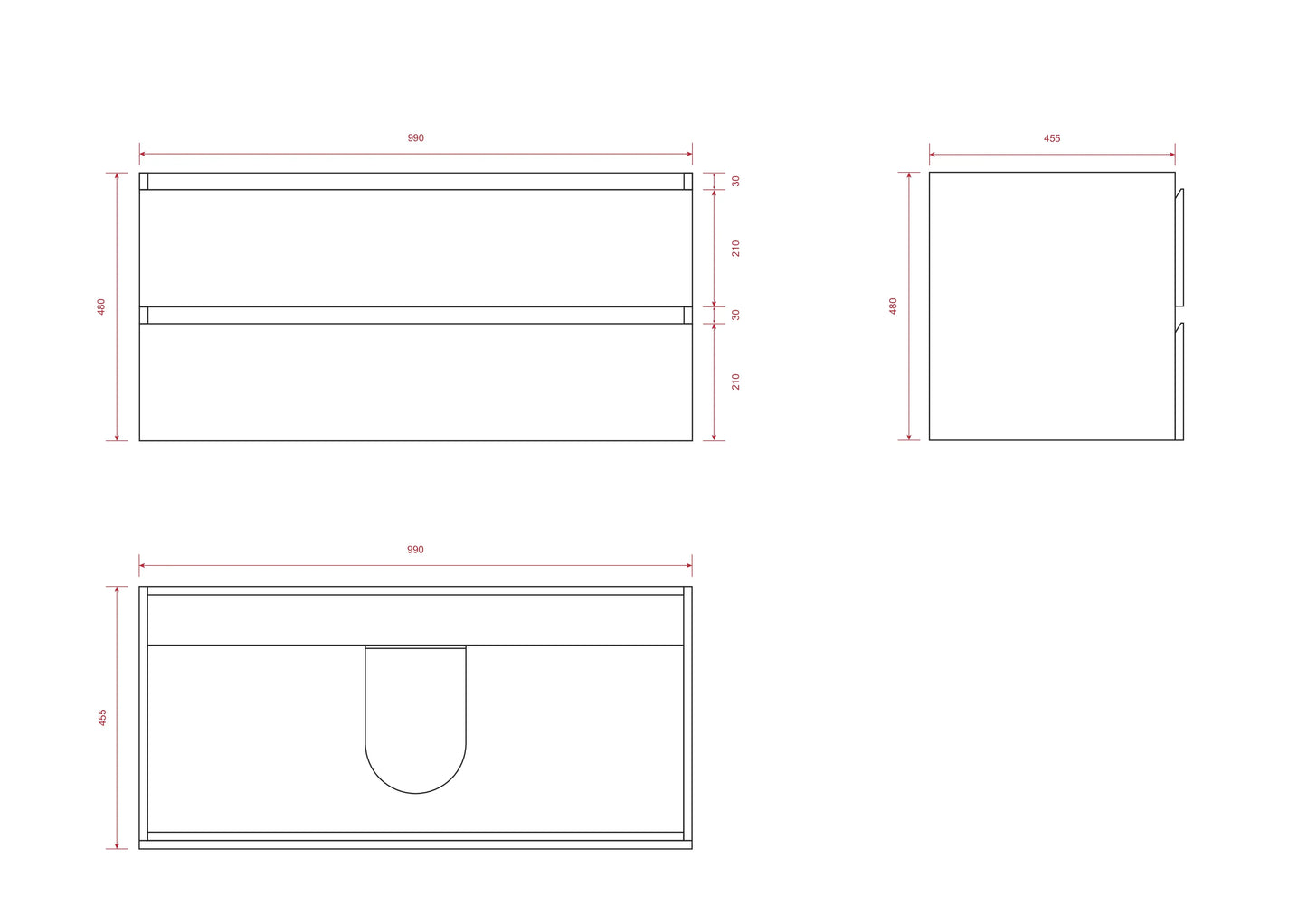 Badkamermeubelset Amara 100cm - Licht Eiken - Wastafel Wit - WDtegels