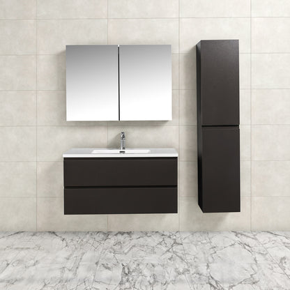 Onderkast badkamermeubel Tieme mat grijs 100x50x48cm