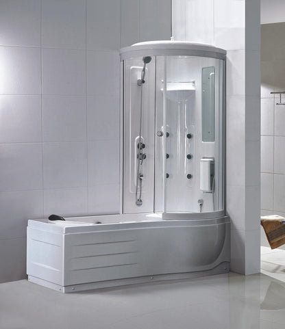 Wiesbaden Ritual bad douche combinatie 170x85x220 cm 6mm veiligheidsglas rechts - WDtegels