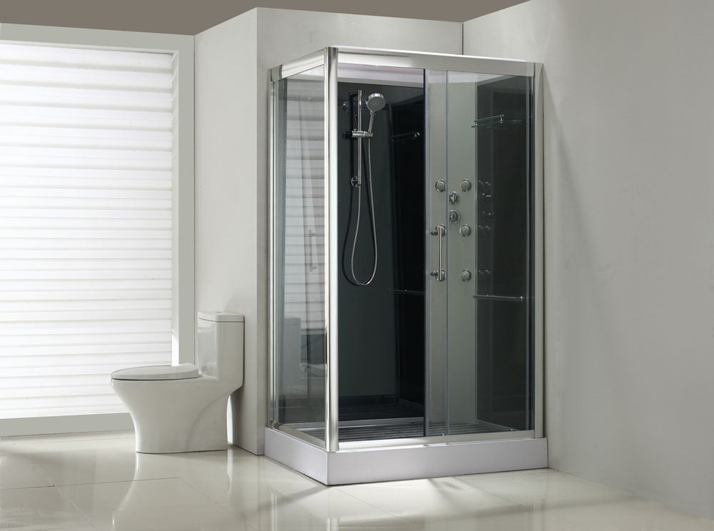 Sunshine rechts complete douchecabine 120x90x218 alu 5mm glas - WDtegels