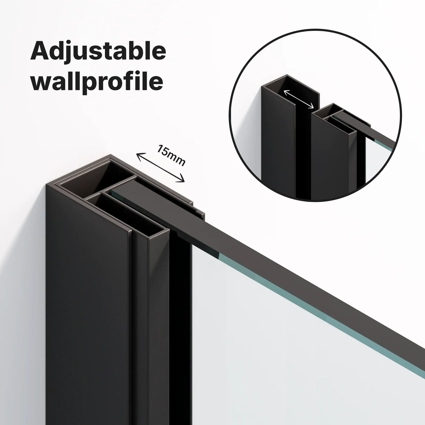 Douchewand Luna - 80x200cm - WDtegels