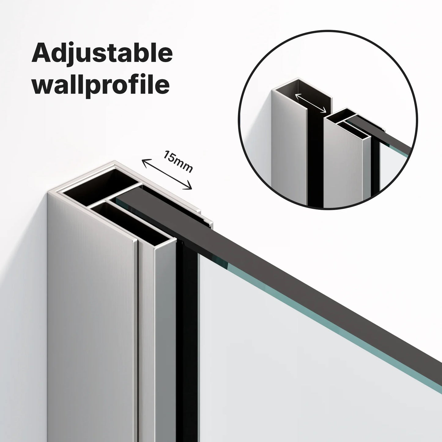 Douchewand Zaro - 90x200cm - WDtegels