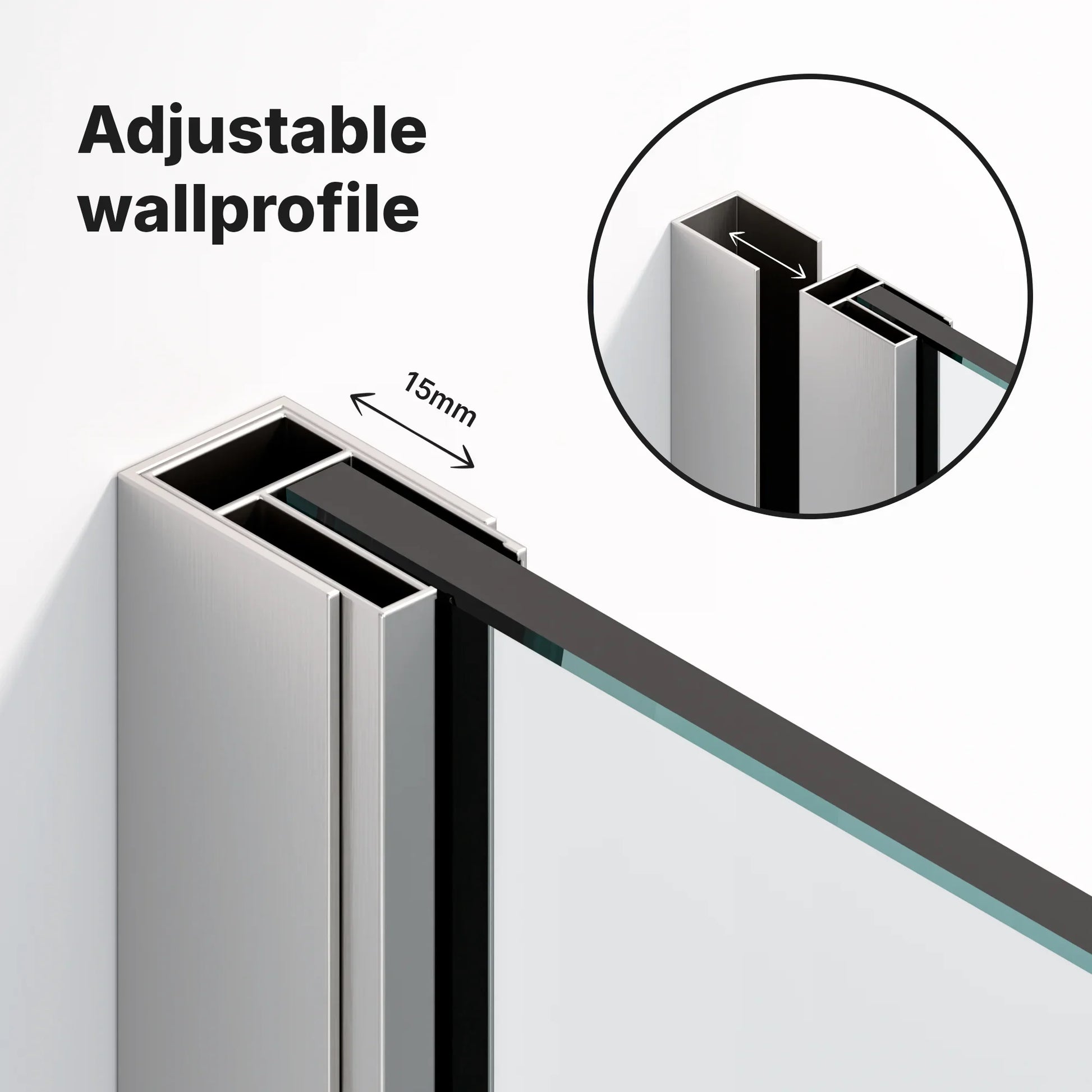 Douchewand Zaro - 90x200cm - WDtegels