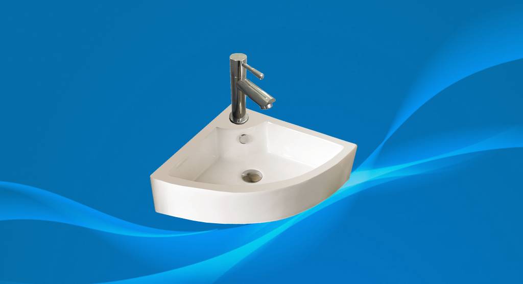 Combipakket keramische fontein met kraan en afvoer Quartz