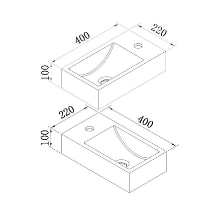 Solid surface Fontein Recto - WDtegels