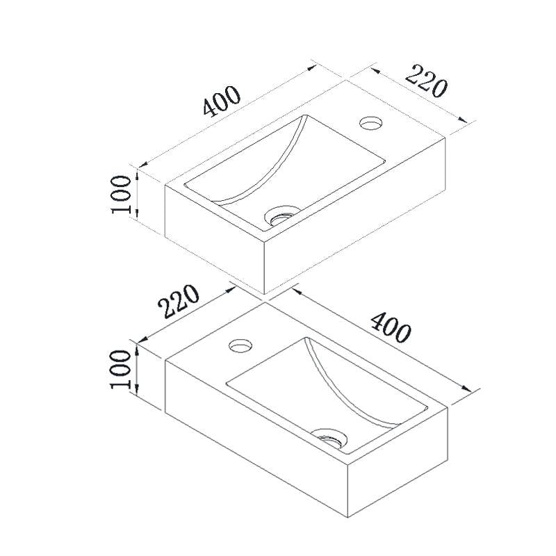 Solid surface Fontein Recto - WDtegels
