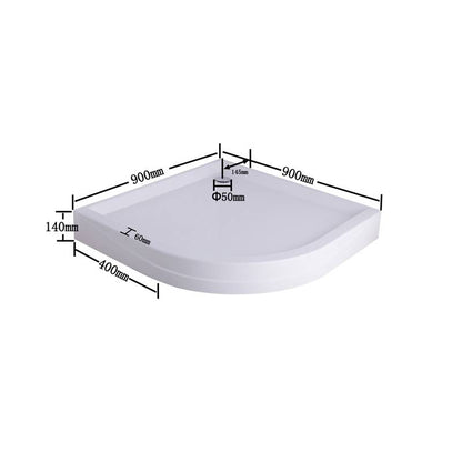 Douchebak kwartrond 100x100 - WDtegels