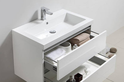 Badmeubel Trendline 80 Hoogglans Wit